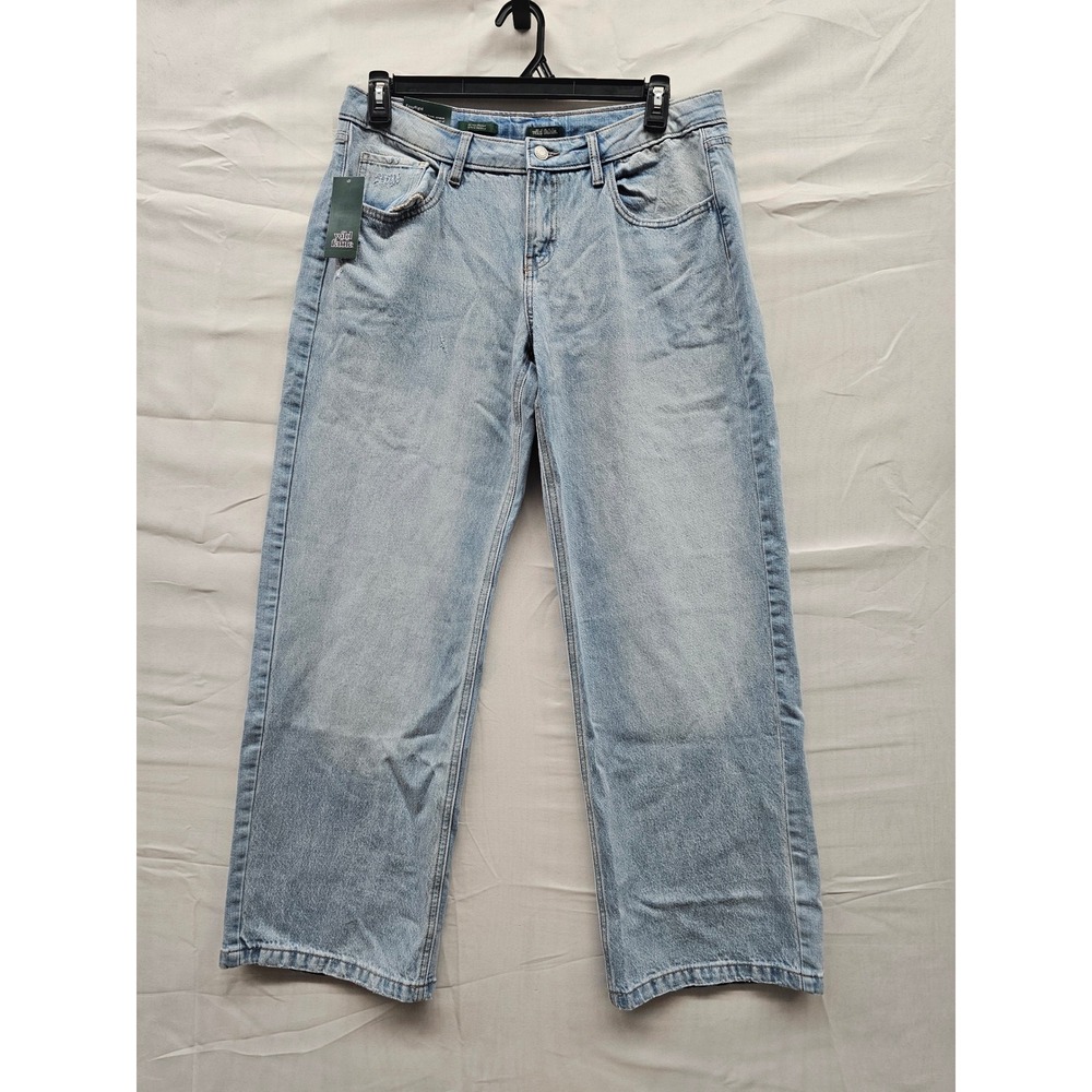 Wild Fable Womens Low-Rise Straight Leg Jeans Light Wash EasyRigid Blue Size 12 - Picture 1 of 10